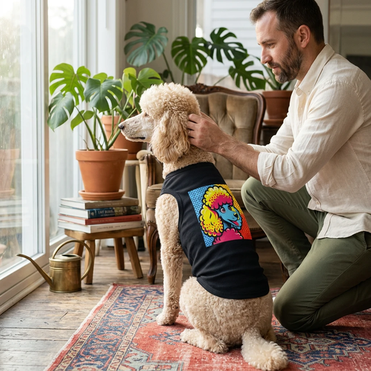 Pet Tank Top Poodle pretty colors Pets Printify