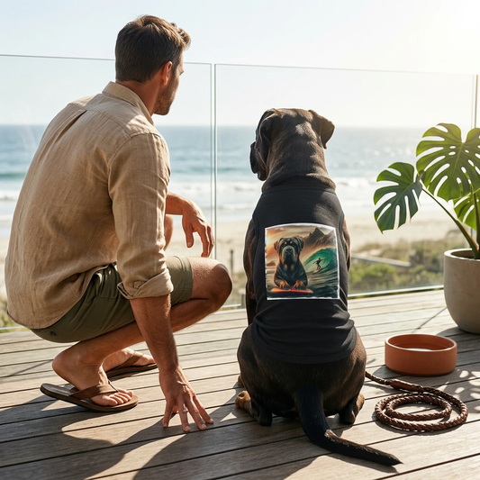 Cane Corso Dog Tank Top Surfing Edition For Large Breed Pets Comfortable Pups Apparel Pets Printify