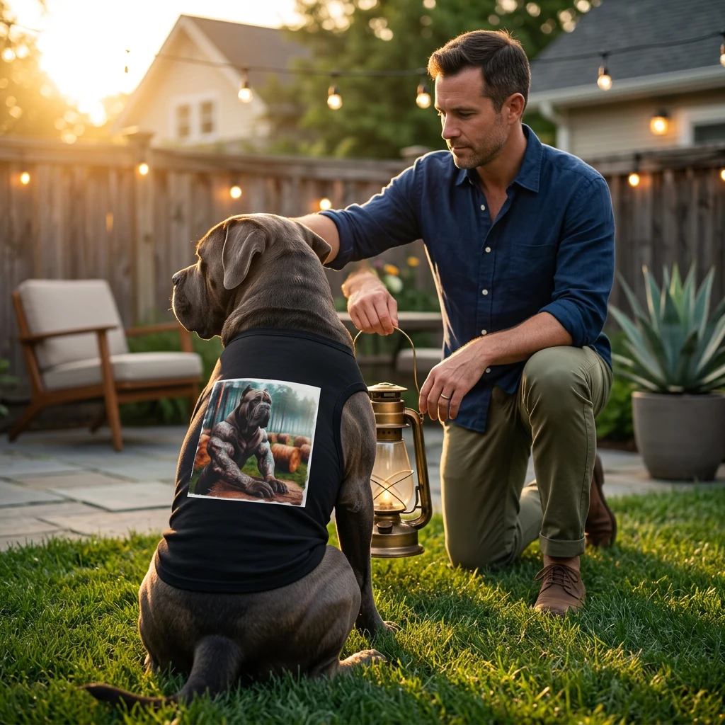 Pet Tank Top Cane Corso Muscle Dog In Field Pets Printify