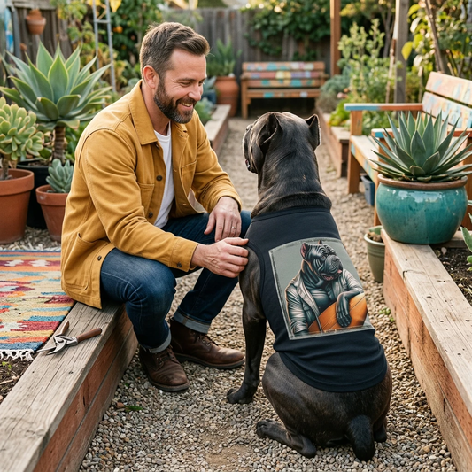 Cane Corso Pet Tank Top Leather Jacket Surfer Style Dog Shirt For Large Breed Premium Fit Pets Printify