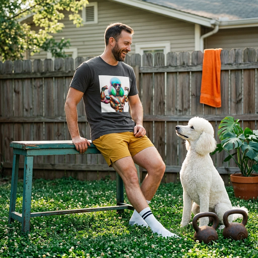 Poodle gym rat shirt T-Shirt Printify