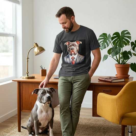 Pit Bull professional business man shirt T-Shirt Printify