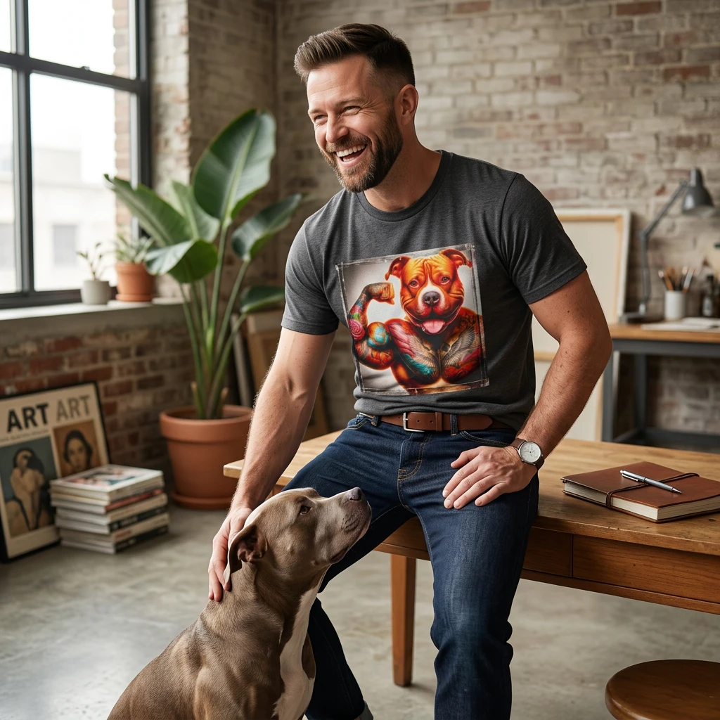 Pit Bull gym rat shirt T-Shirt Printify