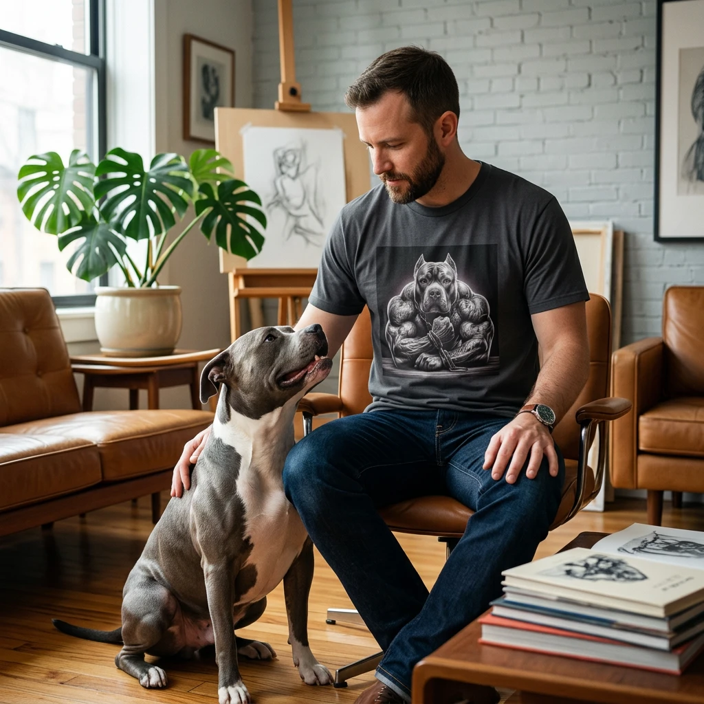 Pit Bull arm day shirt T-Shirt Printify