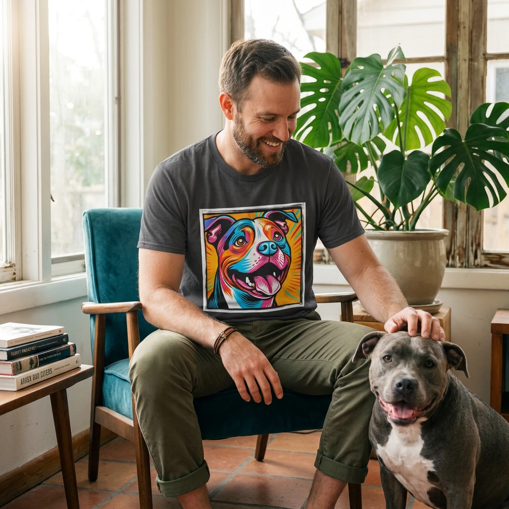 Pit Bull pretty colors shirt T-Shirt Printify