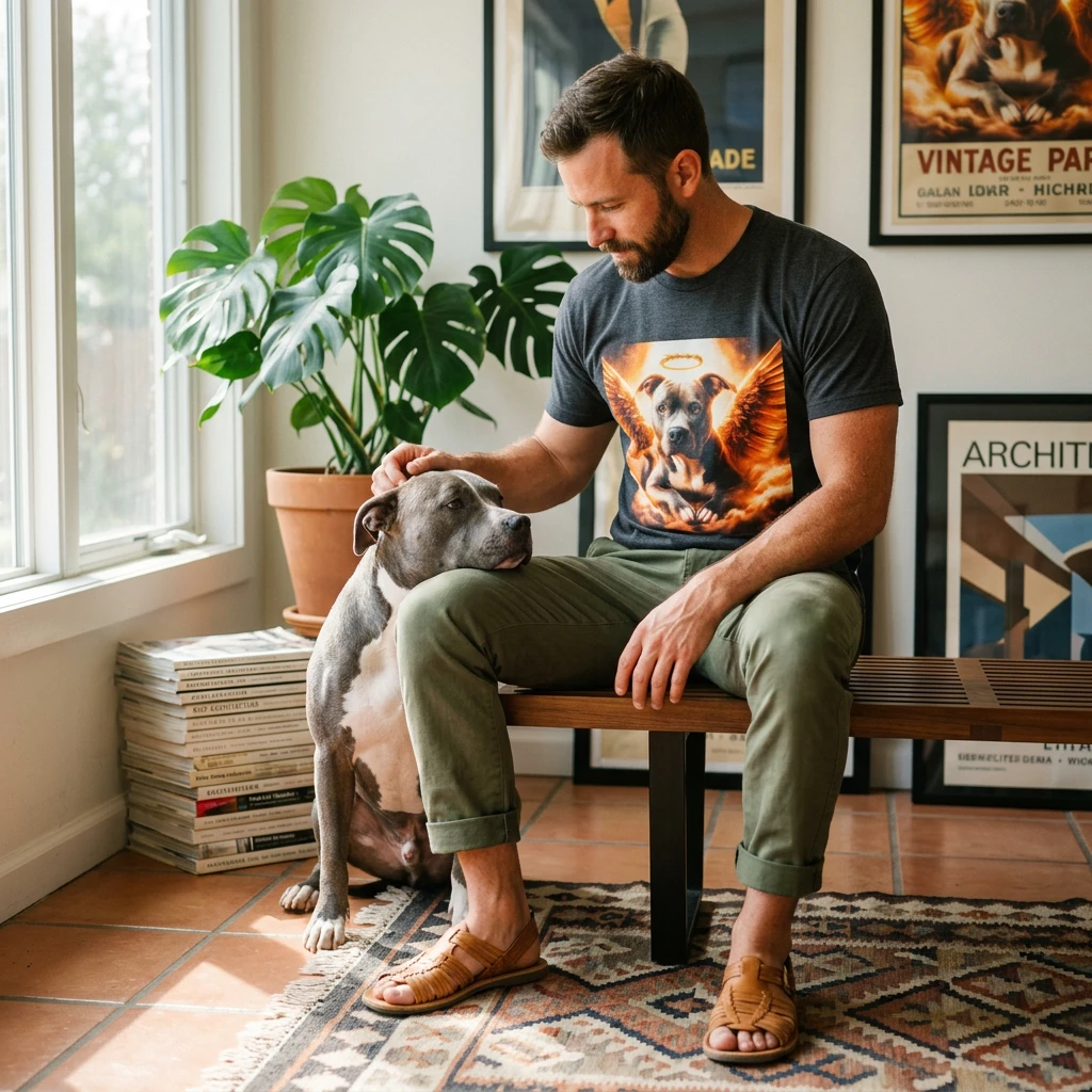 Pit Bull heavenly Angel shirt T-Shirt Printify