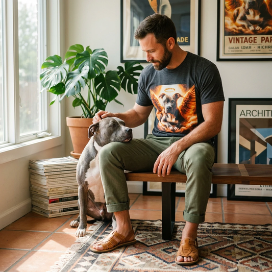 Pit Bull heavenly Angel shirt T-Shirt Printify