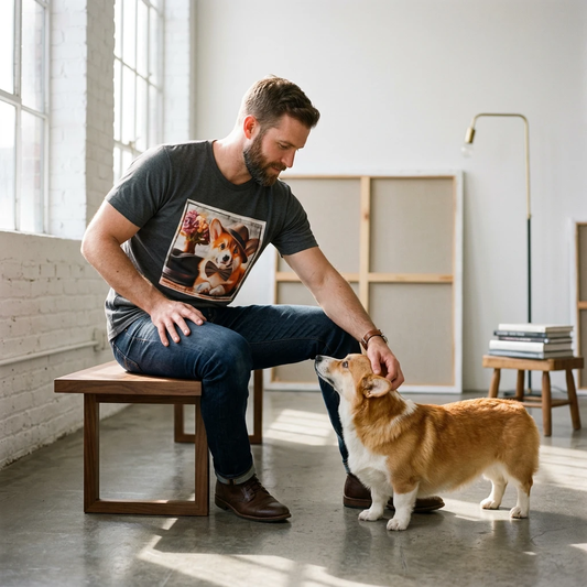 Pembroke Welsh Corgi pretty bow tie shirt T-Shirt Printify
