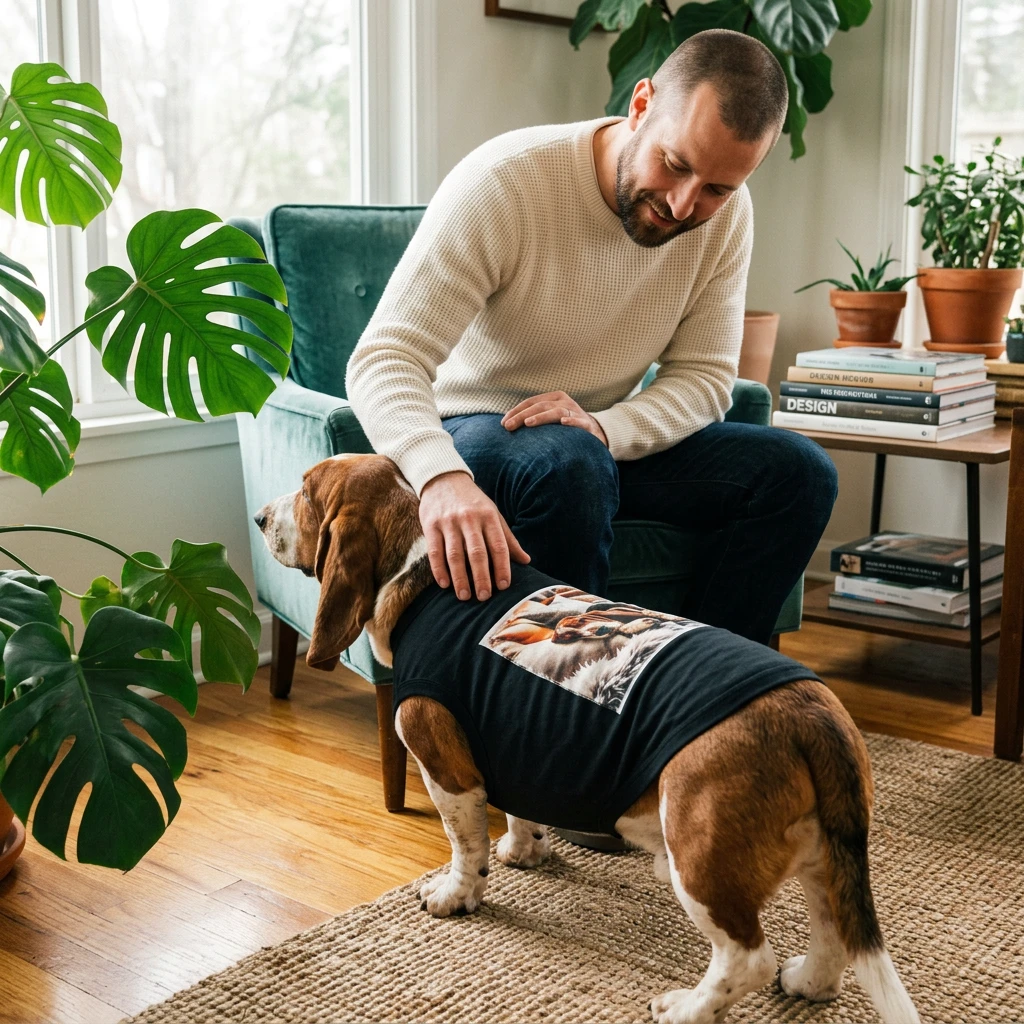 Basset Hound Pet Tank Top With Classic Droopy Ears Design For Dogs Cute Lightweight Outfit For Loyal Companions Pets Printify