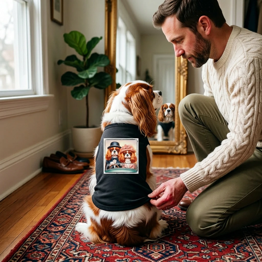 Cavalier King Charles Spaniel Roaring 20s Pet Tank Top For Small Dogs Cute Comfortable Style Pets Printify