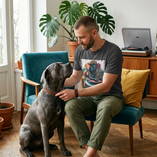 Cane Corso Female Surfer TShirt For Dog Lovers Beach Ocean Coastal Canine Tee Casual Wear T-Shirt Printify