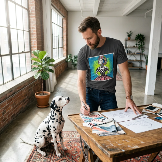Dalmatian Roaring 50s T Shirt Vintage Style Graphic Tee For Dog Lovers And Firehouse Fans T-Shirt Printify