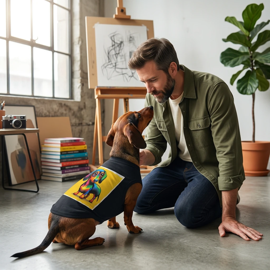 Pet Tank Top Dachshund Shirt Cute Sad Eyes Dog Tee For Small Medium Dogs And Dachshund Lovers Pets Printify