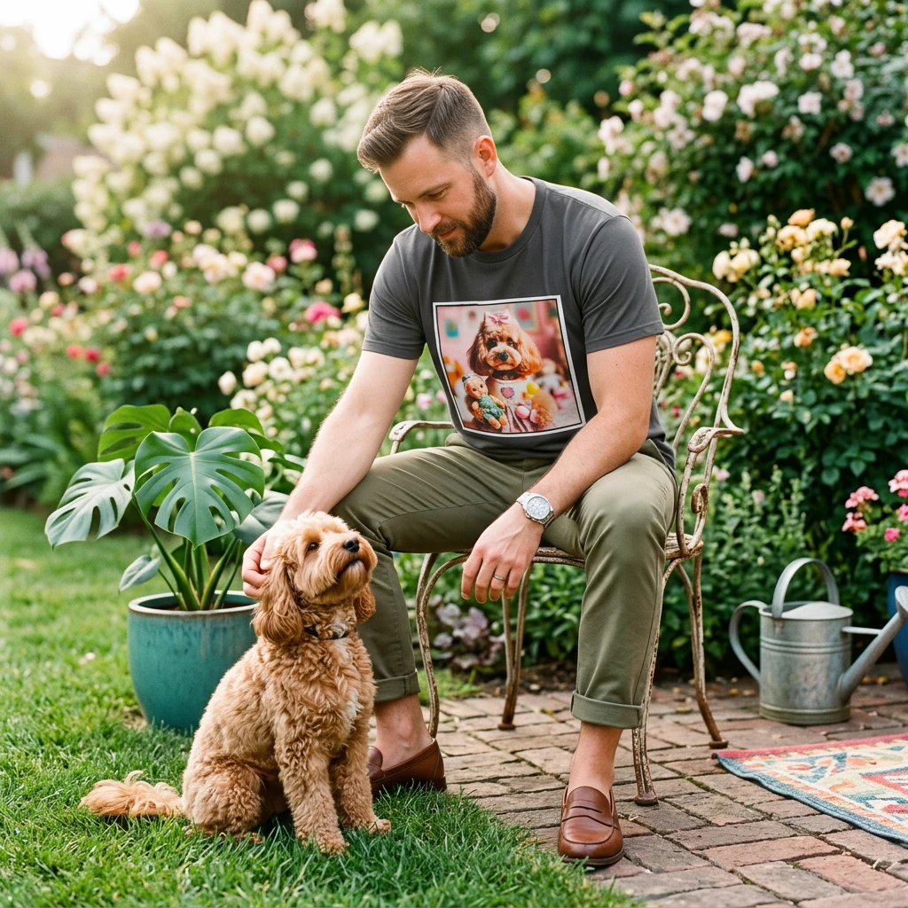 CockerPoo Toy Playing T Shirt For Dog Lovers Cute CockerPoo Design Tee For Pet Owners T-Shirt Printify