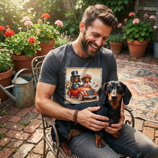 Wacky Dachshund roaring 20s couple T-Shirt Printify
