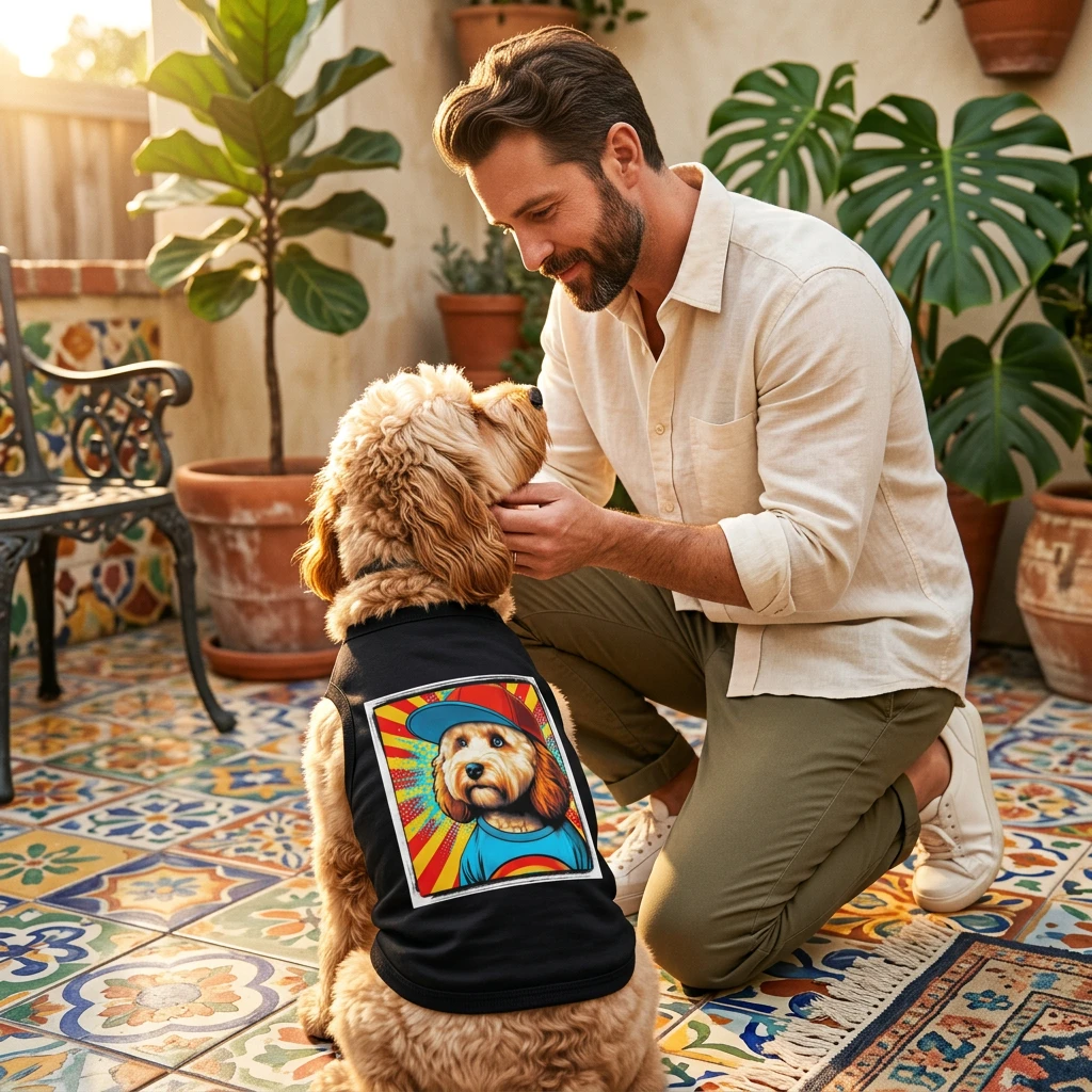 Cockapoo Dog Tank Top Cockerpoo Baseball Tee Pet Shirt for Small Medium and Large Dogs Pets Printify