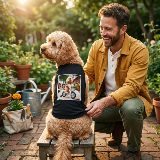 Cockapoo Pet Tank Top For Fun Bike Day Adventure Breathable Cotton Dog Shirt Lightweight Summer Outfit Pets Printify