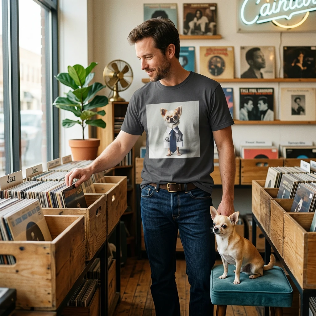 Chihuahua Businessman T Shirt For Dog Lovers Cute Small Breed Tee Adorable Chihuahua Apparel T-Shirt Printify