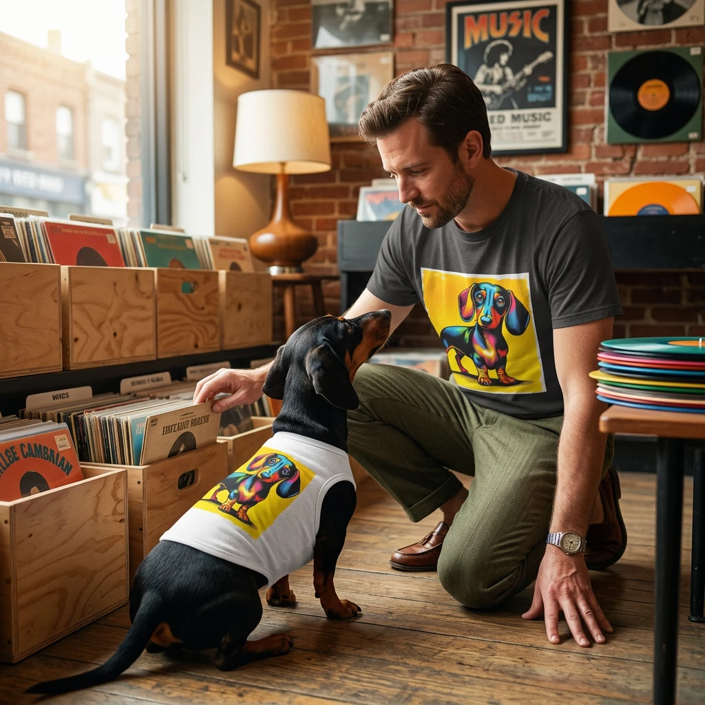 Dachshund Pretty in Colors T Shirt for Dog Lovers Colorful Dachshund Art Tee Gift T-Shirt Printify