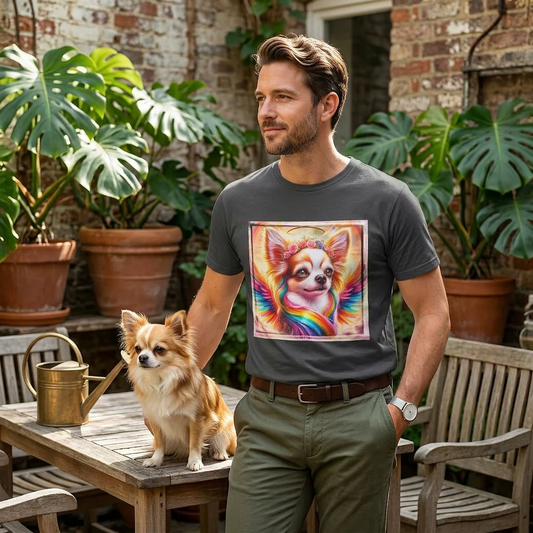 Chihuahua Colorful Angel T Shirt For Dog Lovers Cute Small Breed Gift Premium Quality T-Shirt Printify