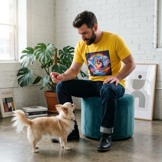 Chihuahua Rainbow T Shirt For Dog Lovers Cute Colorful Chihuahua Tee With Playful Design T-Shirt Printify