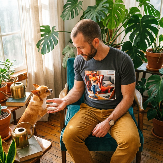 Chihuahua working man t shirt T-Shirt Printify