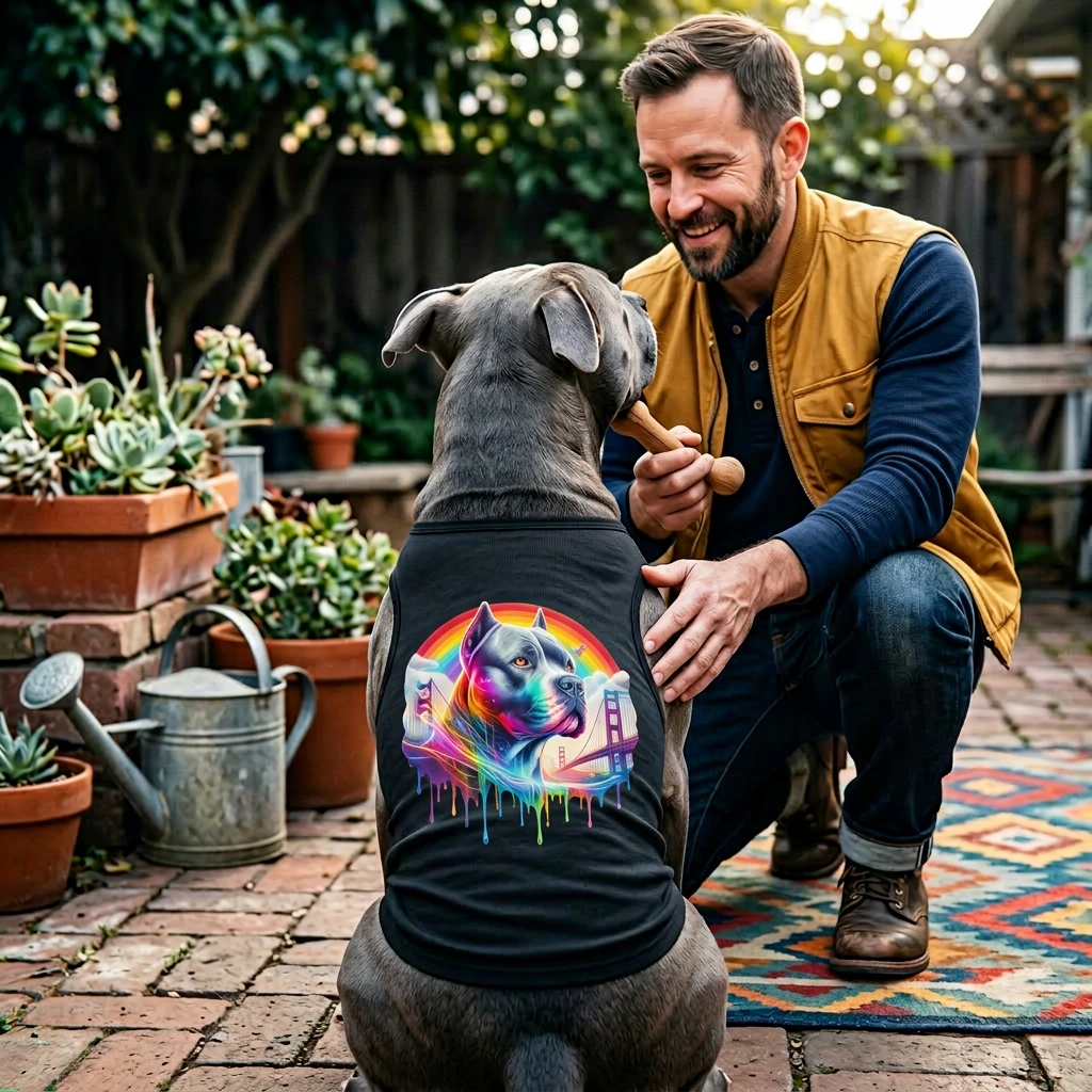 Pet Tank Top Pit Bull colors Pets Printify