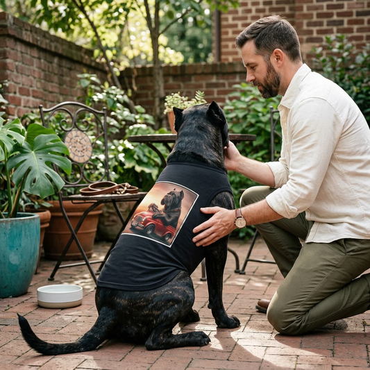 Wacky Cane Corso Dog Tank Top With Cute Tiny Car Print For Pets And Dog Lovers Everyday Pets Printify