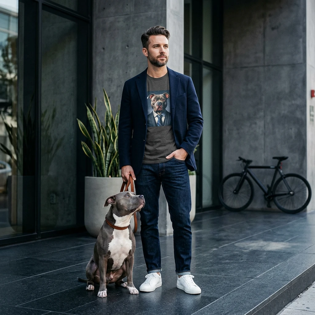 Pit Bull professional businessman T-Shirt Printify