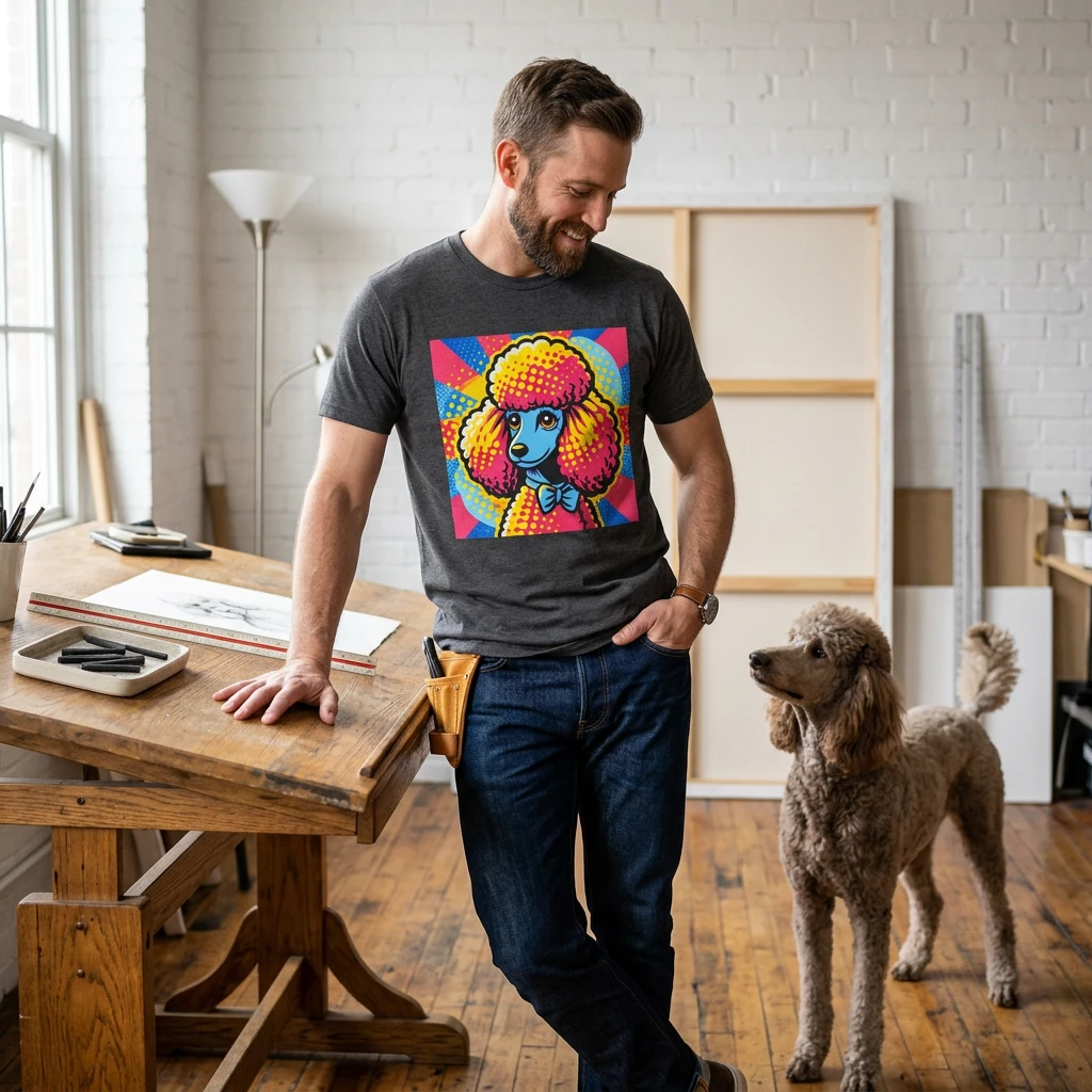 Poodle comic book cutie shirt T-Shirt Printify