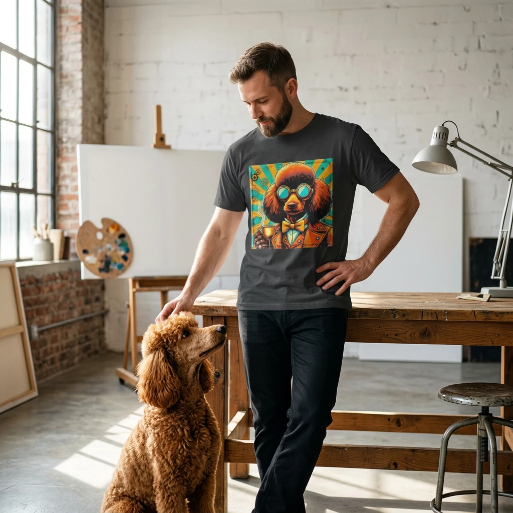 Poodle professional steam punk shirt T-Shirt Printify