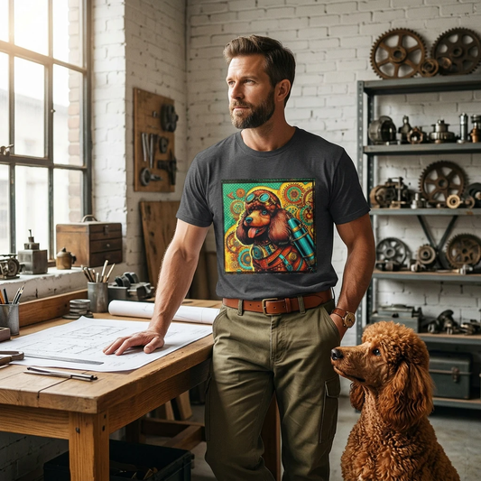 Poodle gears and wheels shirt T-Shirt Printify