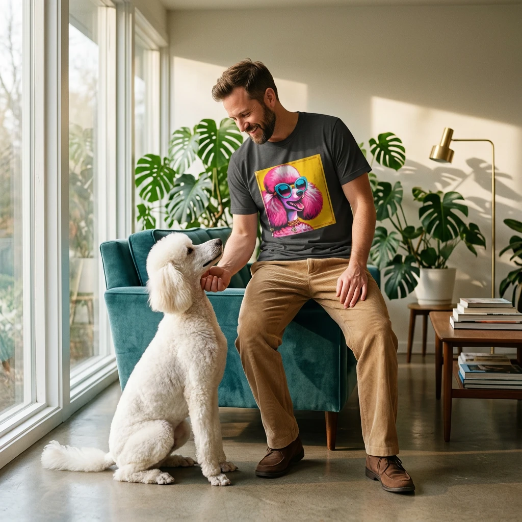 Poodle pretty in pink shirt T-Shirt Printify
