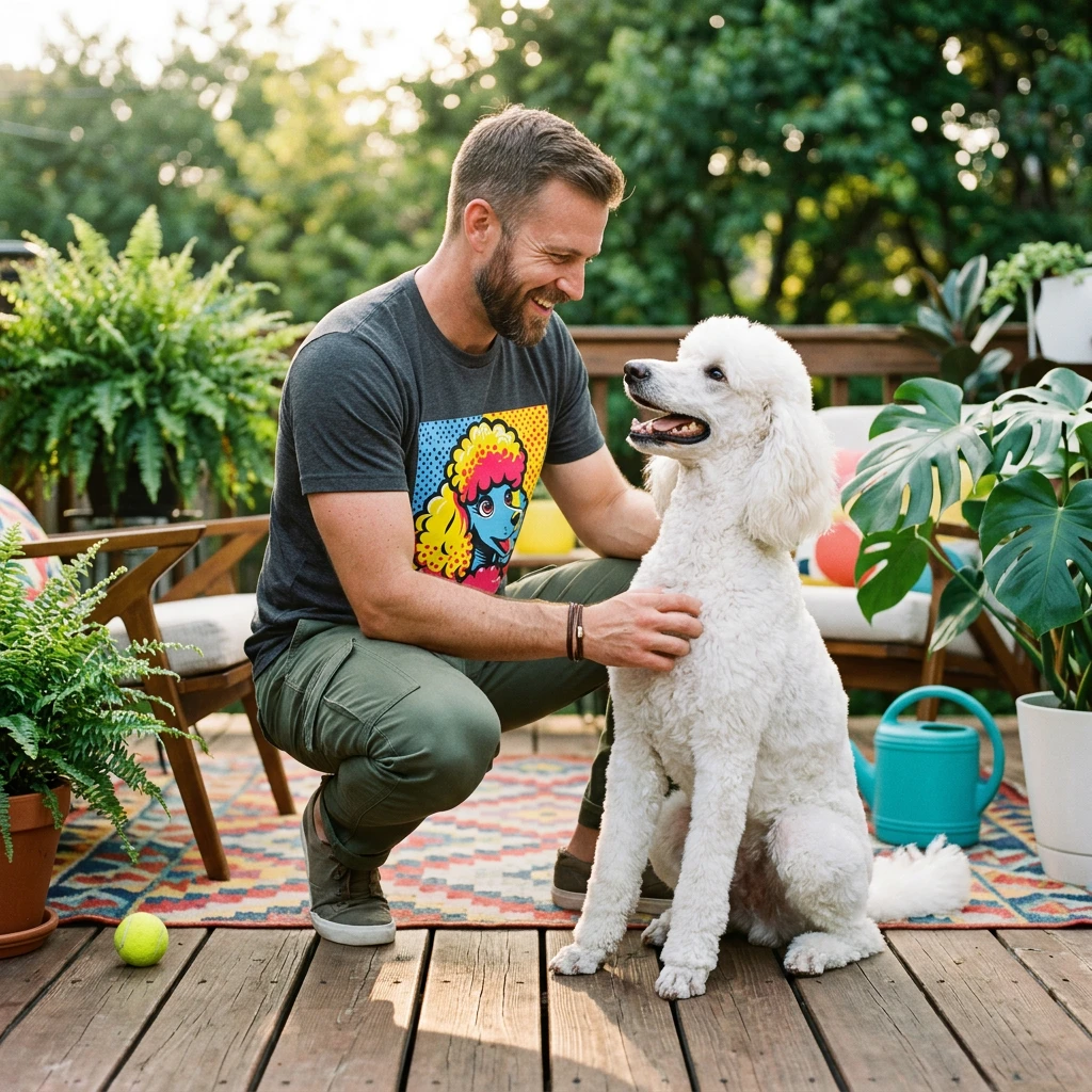 Poodle comic book cutie T-Shirt Printify