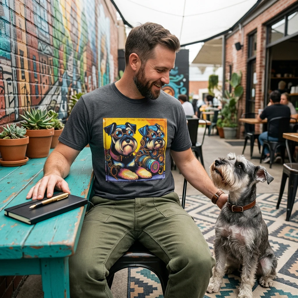 Miniature Schnauzer steam punk cuties shirt T-Shirt Printify