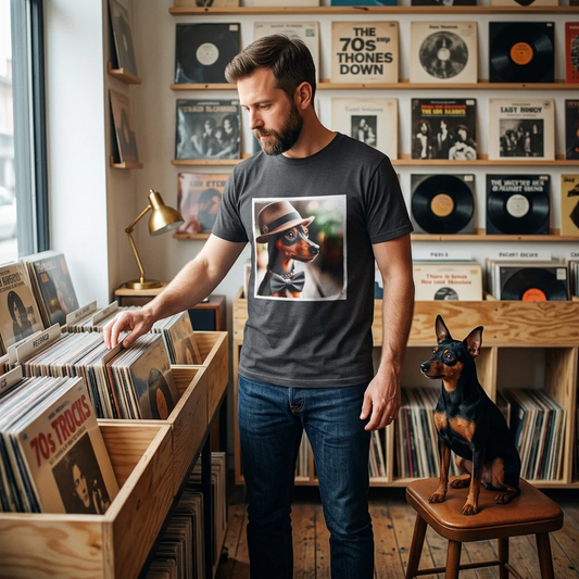 Min Pin T-Shirt handsome fellow T-Shirt Printify