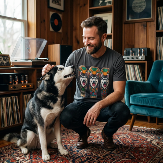 Husky tatoo shirt T-Shirt Printify