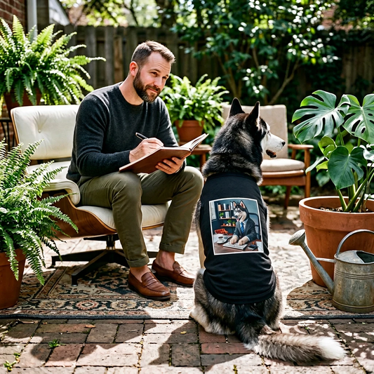 Pet Tank Top Husky working man Pets Printify