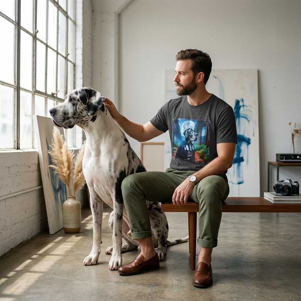 Great Dane night hero shirt T-Shirt Printify