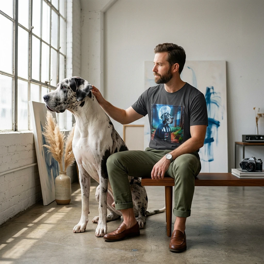 Great Dane night hero shirt T-Shirt Printify