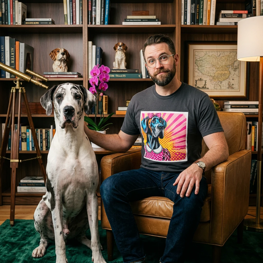 Great Dane pink princess t shirt T-Shirt Printify