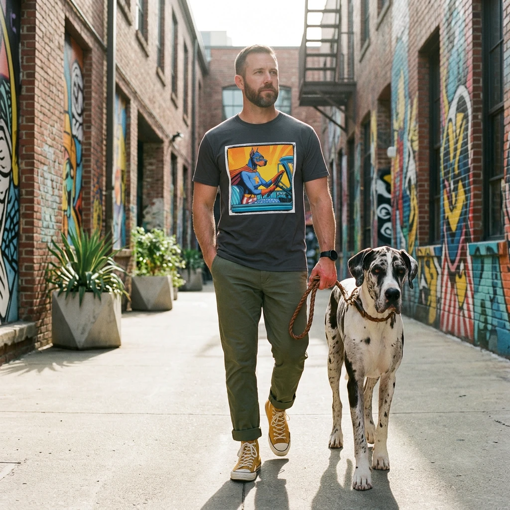 Great Dane Wonder Woman t shirt T-Shirt Printify