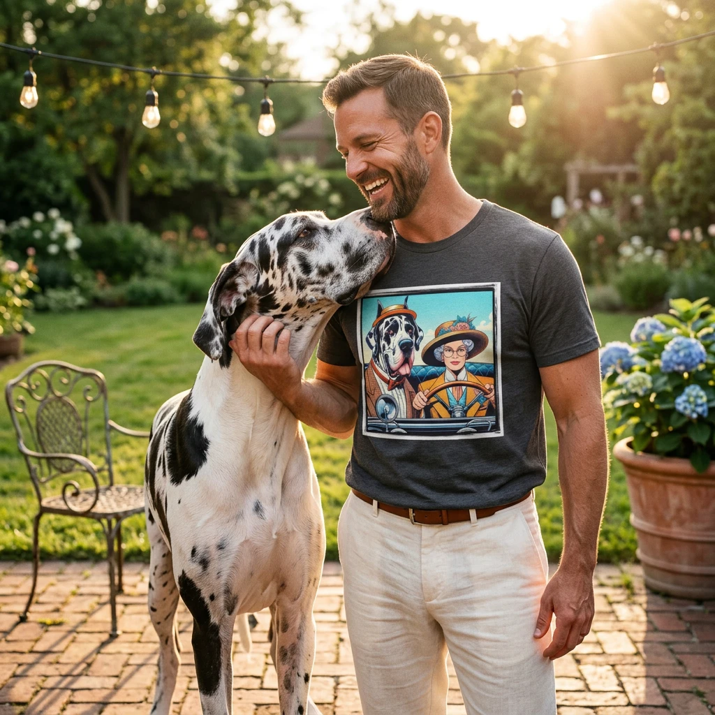 Great Dane women and dog shirt T-Shirt Printify