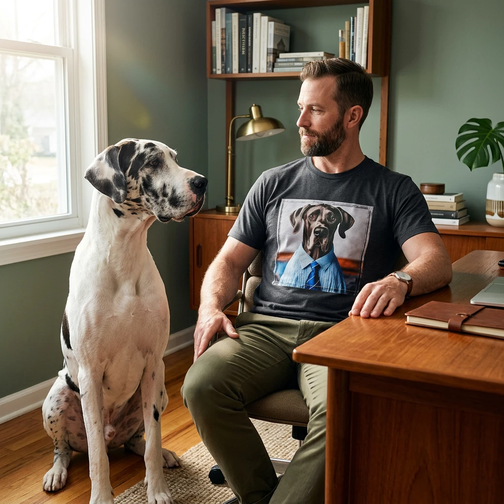 Great Dane professional businessman T-Shirt Printify