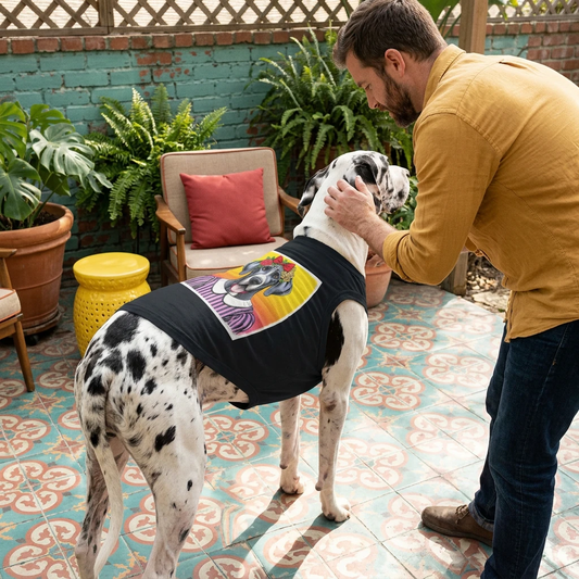 Pet Tank Top Great Dane pretty girl Pets Printify