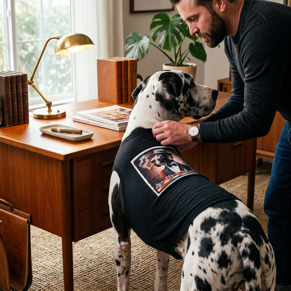 Pet Tank Top Great Dane cigars and smoking Pets Printify