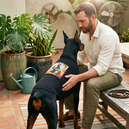 Pet Tank Top For Doberman Dogs Fun In The Sun Tee With Lightweight Breathable Fabric And Comfortable Fit Pets Printify