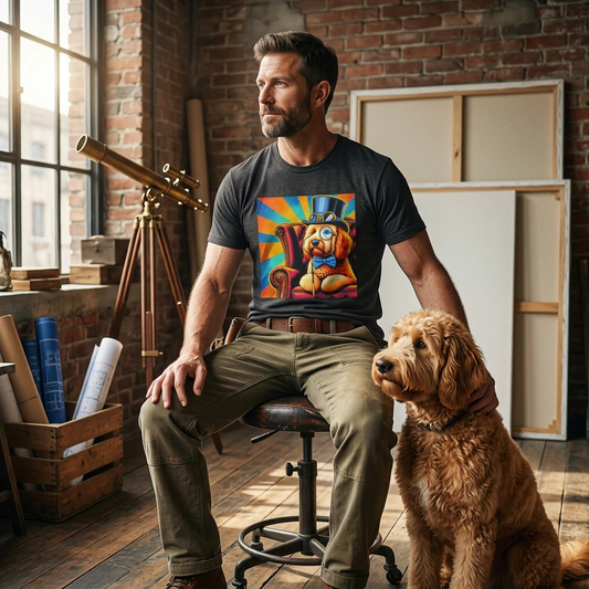 Golden Doodle steam punk cutie shirt T-Shirt Printify