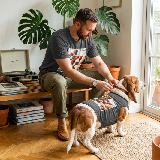 Basset Hound Snoozing On The Couch T Shirt For Dog Lovers Classic Charm Design And Everyday Wear T-Shirt Printify