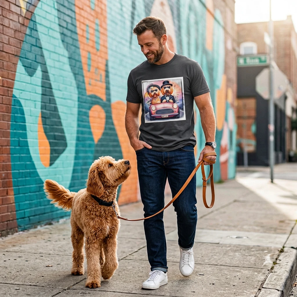 Wacky Golden Doodle wedding day shirt T-Shirt Printify